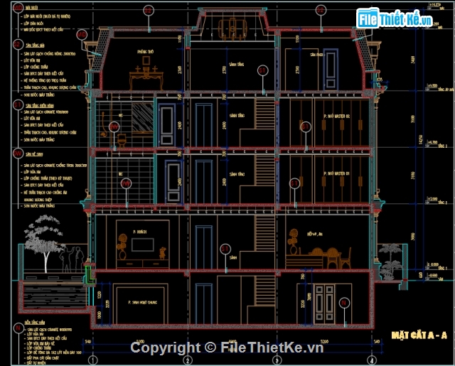 biệt thự 4 tầng,full biệt thự 4 tầng,4 tầng,mẫu biệt thự 4 tầng,biệt thự 4 tầng cad